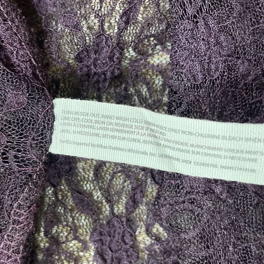 NWT Free People Intimately “Rule The World” Lace Romper in Plum Jam (F) - Picture 14 of 14